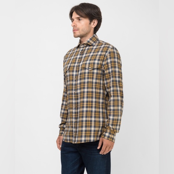 Brunello Cucinelli Plaid Button Up - Picture 1 of 11